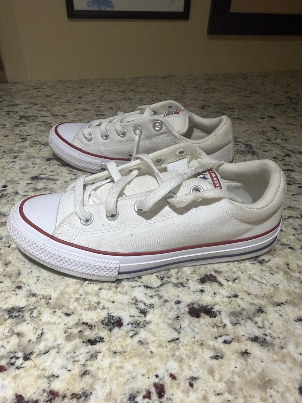Kids white converse